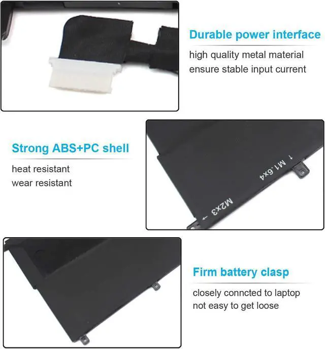 Alt view image 4 of 7 - Emanjor 46Wh Type NNF1C HMPFH Laptop Battery for Dell XPS 13 9365 2-in-1 13-9365 P71G P71G001 NNFIC 0NNF1C 0HMPFH Replacement 7.6V 4-Cell