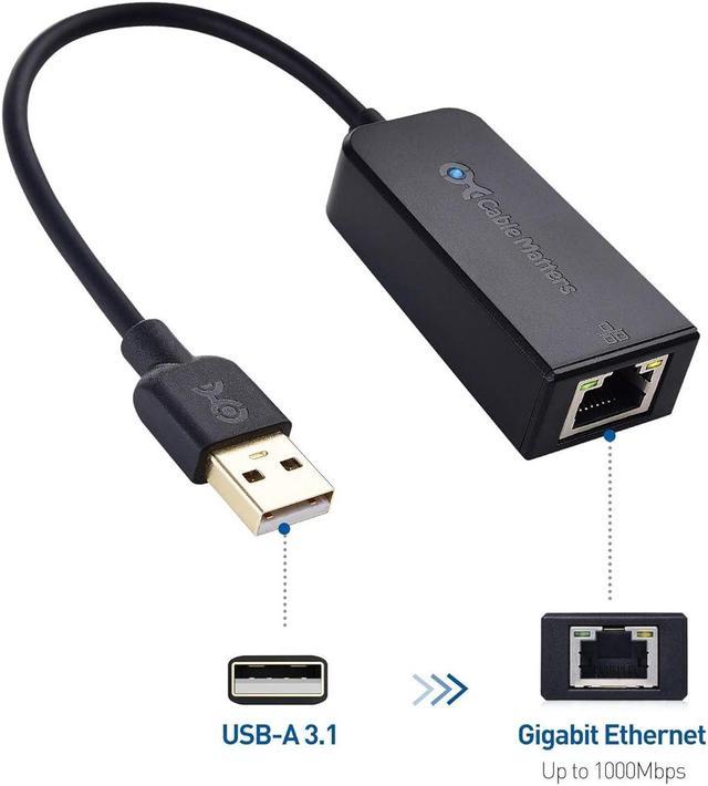  Cable Matters Gigabit USB to Ethernet Adapter for Switch Game  Console and Laptop (Ethernet Adapter for NS, Ethernet to USB Adapter, USB  3.0 to 10/100/1000Mbps Ethernet), Not Compatible with M2 Macs 