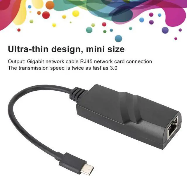 Alt view image 4 of 7 - Gigabit Ethernet Adapter Type C USB 3.1 10Gbps High Speed Ethernet LAN Network Card for Mobile Phone Tablet Notebook and More Support Forward and Reverse Plugging