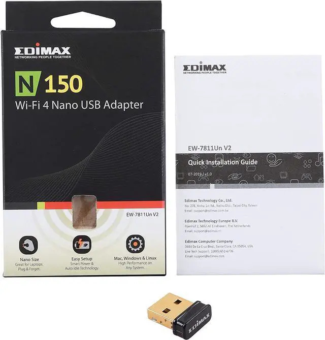 Alt view image 4 of 6 - Wi-Fi 4 802.11n Adapter for PC N150 Nano USB Adapter 150Mbps Smallest Wi-Fi 4 Dongle Win 11 Plug-n-Play Linux: Ubuntu/Mint Plug-n-Play for Kernel 5.15 and Above Mac OS EW-7811Un V2