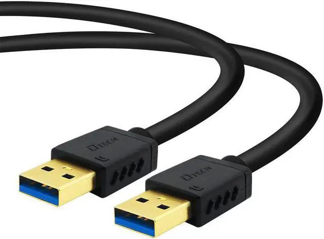 Alt view image 3 of 5 - DTech Short USB 3.0 Type A to A Cable Male to Male High Speed Data Cord 9.8-Inch Black Compatible with Printer  Computer Speaker Laptop Fan Cooling Pad USB Hub External Hard Drive