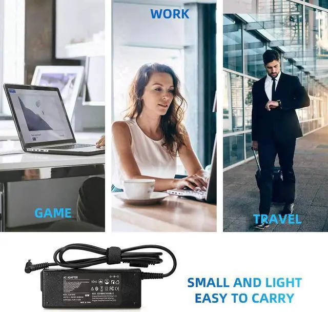 Alt view image 7 of 7 - 90W?AC?Adapter?Laptop?Charger?for?HP?Envy?Touchsmart?Sleekbook?15?17?M6?M7?Series HP?Pavilion?11?14?15?17,?HP?Stream?11?13?14,?HP?Elitebook?Folio?1040,?HP?Spectre?X360?13?15?Power?Supply?Cord