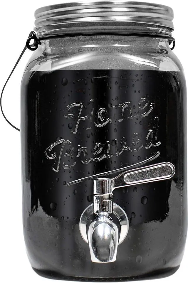 Main image of Willow & Everett Cold Brew Coffee & Iced-Tea Maker Pitcher, 2 L Glass Dispenser w/Metal Spigot & Mesh Filter Iced Coffee & Sun Tea Brewing System