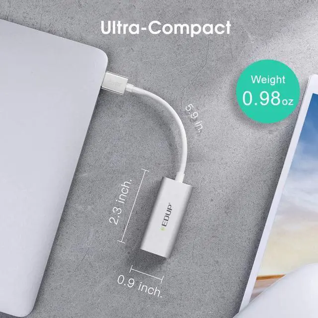 Alt view image 7 of 7 - USB 3.0 Ethernet Wired RJ45 LAN Network Adapter 10/100/1000 for Desktop Laptop PC, Support Windows 10/8.1/8/7/Vista/XP Mac OS X