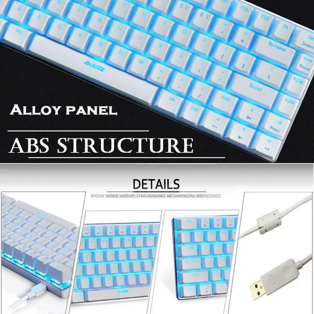 Alt view image 7 of 7 - ZIYOU LANG Wired Gaming Keyboard and Mouse Combo,Blue LED Backlit Mechanical Keyboard,12K DPI RGB Ultralight Gaming Mouse,Gaming Mouse Pad for PC Gamer(Macaron Green)