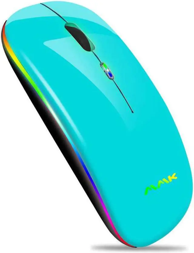 Main image of Bluetooth Mouse Dual-Mode Slim Rechargeable Wireless Mouse(Bluetooth 5.0+2.4G Receiver)1600DPI Portable Mouse for MacBookLaptops Windows 8Windows10Mac OS X 10.10iPad OS 13 or Later