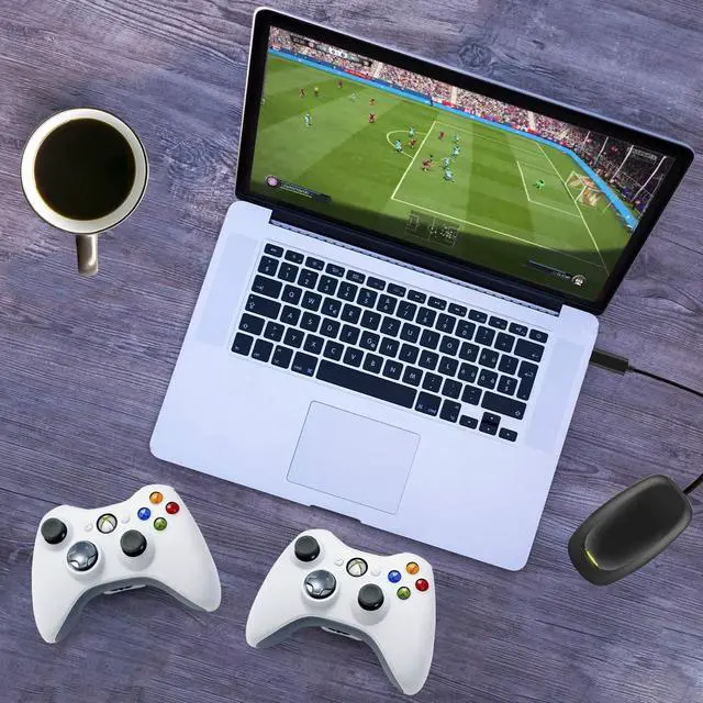 Alt view image 6 of 6 - Wireless USB Gaming Receiver Adapter for Microsoft Xbox 360 Controllers Desktop PC Laptop Gaming Adapter for Windows PC