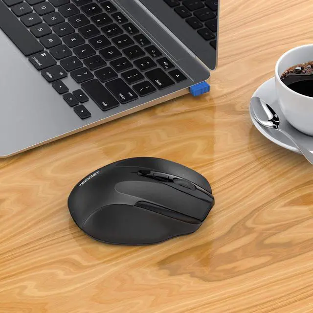 Alt view image 7 of 7 - Ergonomic Wireless Optical Mouse with USB Nano Receiver for Laptop,PC,Computer,Chromebook,Notebook,6 Buttons,24 Months Battery Life, 2600 DPI, 5 Adjustment Levels