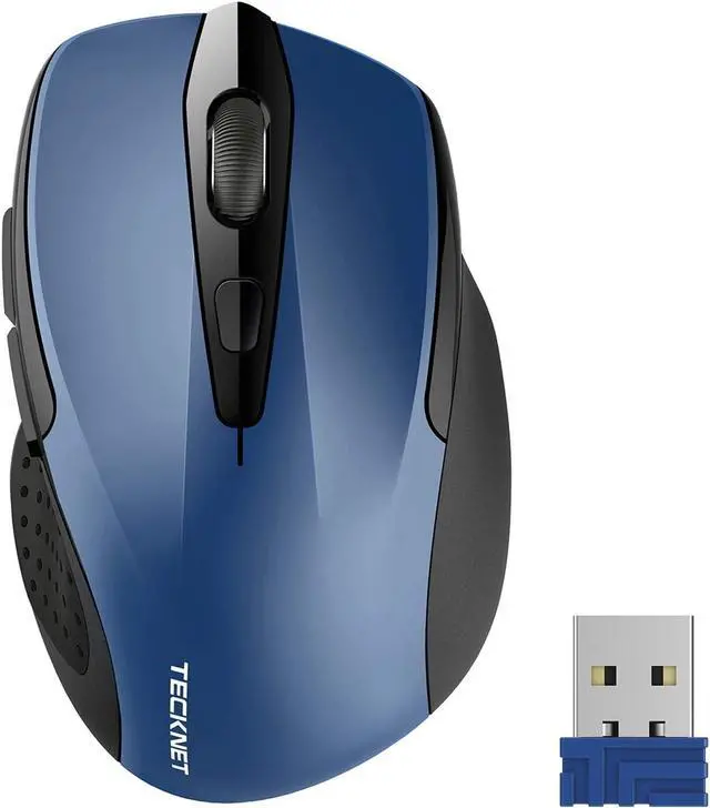 Main image of 2.4G Ergonomic Wireless Optical Mouse with USB Nano Receiver for Laptop,PC,Computer,Chromebook,Notebook,6 Buttons,24 Months Battery Life, 2600 DPI, 5 Adjustment Levels