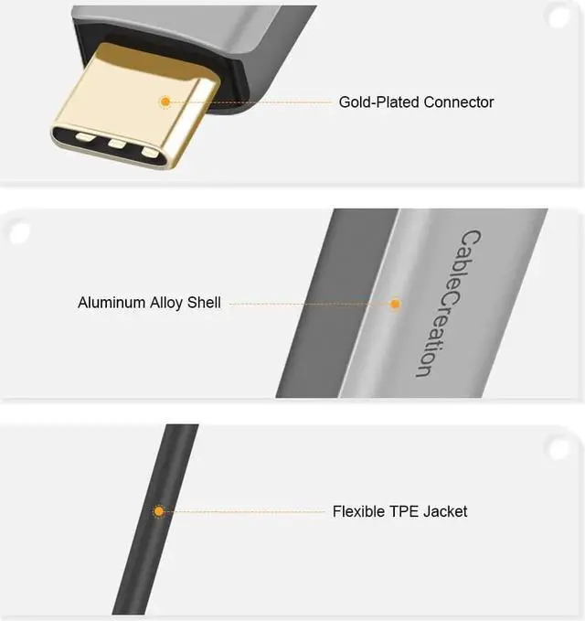 Alt view image 6 of 7 - USB C to Ethernet Adapter, CableCreation Aluminum USB-C to RJ45 LAN Network Converter[Thunderbolt 3 Compatible], 10/100/1000 Mbps, for MacBook Pro 2019, iPad Pro, XPS, Chromebook, Galaxy S20/S10