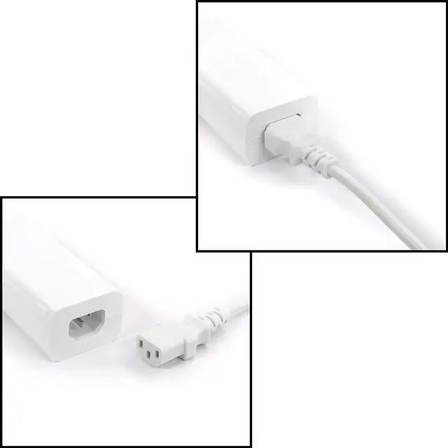 Alt view image 5 of 7 - AC Power Cord (3 Prong) - 25 Feet, White - Premium Quality Copper Wire Core - Computer, Medical, Server & Desktop - NEMA 5-15 to C13 / IEC 320 - UL Listed Power Cable