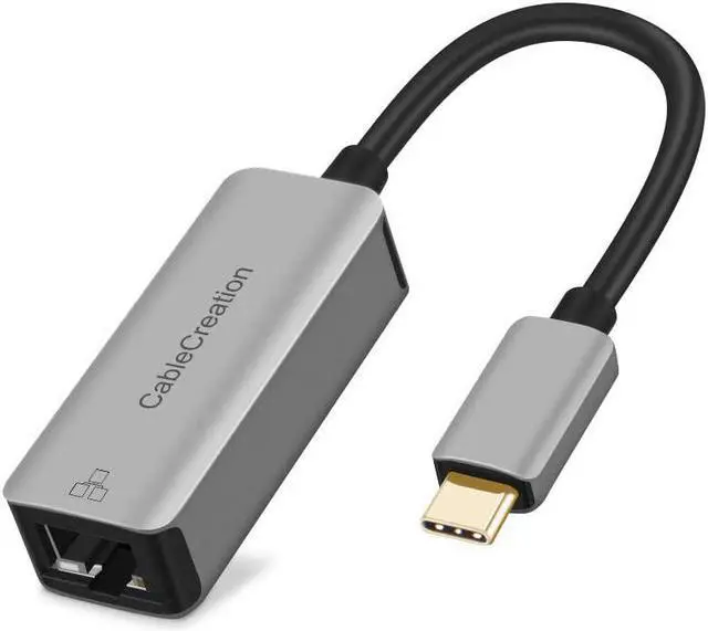 Main image of USB C to Ethernet Adapter, CableCreation Aluminum USB-C to RJ45 LAN Network Converter[Thunderbolt 3 Compatible], 10/100/1000 Mbps, for MacBook Pro 2019, iPad Pro, XPS, Chromebook, Galaxy S20/S10