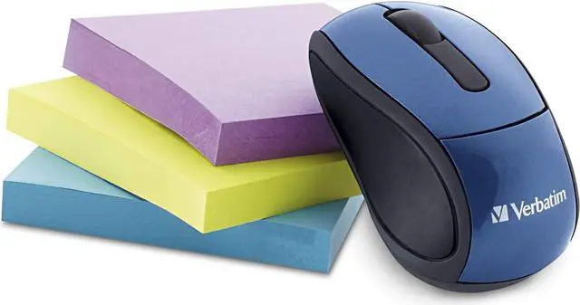 Alt view image 5 of 5 - Verbatim 2.4G Wireless Mini Travel Optical Mouse with Nano Receiver for Mac and PC - Blue