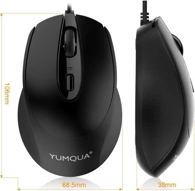 Alt view image 2 of 5 - G222 Silent Computer Mouse - 2 Pack Wired Optical USB Mouse 800/1200 DPI Home & Office Desktop & Laptop PC & Chromebook
