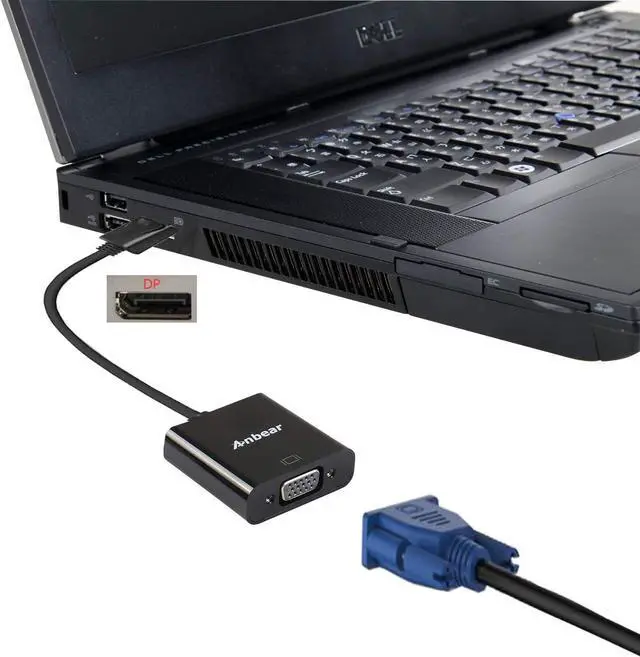 Alt view image 5 of 5 - Display Port to VGA Adapter,South City Mall Gold Plated Display Port to VGA Adapter (Male to Female) Compatible with Computer,PC,Desktop, Laptop to Monitor, Projector, HDTV (5 Pack)