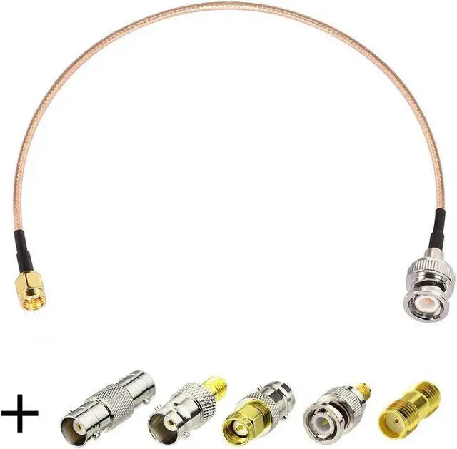 Main image of SUPERBAT SMA Male to BNC Male Cable 20inches + 5pcs RF Coax Adapter Kit SMA to BNC Cable SMA BNC Adapter Cable Kit for RF Applications/Antennas/Wireless LAN Devices/Wi-Fi Radios External Antenna etc