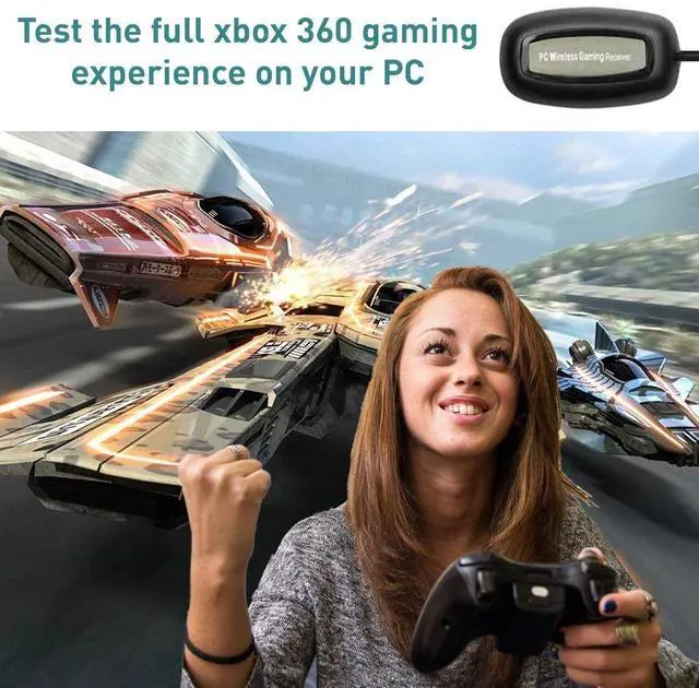 Alt view image 5 of 6 - Wireless USB Gaming Receiver Adapter for Microsoft Xbox 360 Controllers Desktop PC Laptop Gaming Adapter for Windows PC