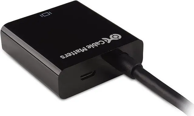 Alt view image 5 of 7 - Micro HDMI to VGA Adapter (Micro HDMI to VGA Converter) in Black