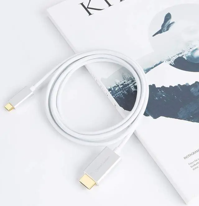 Alt view image 7 of 7 - CableCreation 6FT USB C to HDMI 4K Aluminum Slim-port Cable Adapter, Compatible with MacBook Pro 2019XPS 13, Yoga 910, Spectre 13, Galaxy S10, Stream Desktop/Laptop/Cellphone to TV, Projector,Monitor
