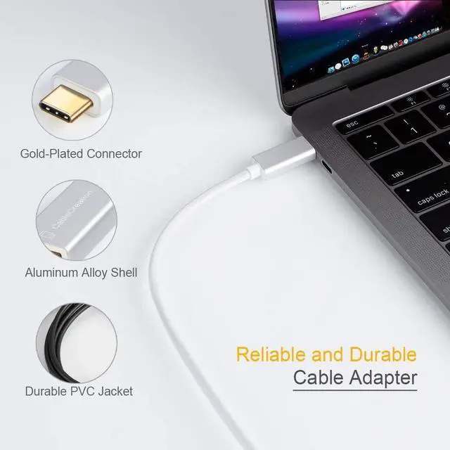 Alt view image 6 of 7 - CableCreation 6FT USB C to HDMI 4K Aluminum Slim-port Cable Adapter, Compatible with MacBook Pro 2019XPS 13, Yoga 910, Spectre 13, Galaxy S10, Stream Desktop/Laptop/Cellphone to TV, Projector,Monitor