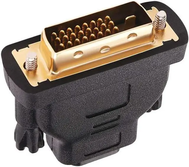 Alt view image 6 of 7 - DVI to HDMI Adapter DVI Male to HDMI Female Bi-Directional DVI-D Port Converter 4K 1080P Gold Plated Connector