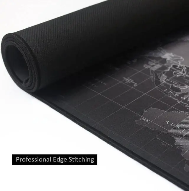 Alt view image 6 of 7 - Benvo Extended Mouse Pad Large Gaming Mouse Pad- 35.4x15.7x0.12 inch Computer Keyboard Mouse Mat Non-Slip Mousepad Rubber Base and Stitched Edges for Game Players, Office, Study World Map Design