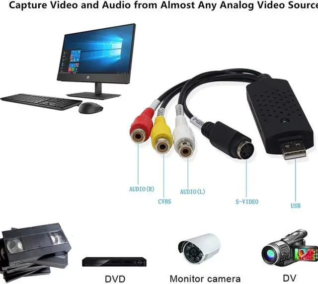 Alt view image 3 of 6 - VHS VCR to Digital DVD Converter USB Video Audio Capture Card VHS Box VHS VCR TV to Digital Converter Support mac OS Windows