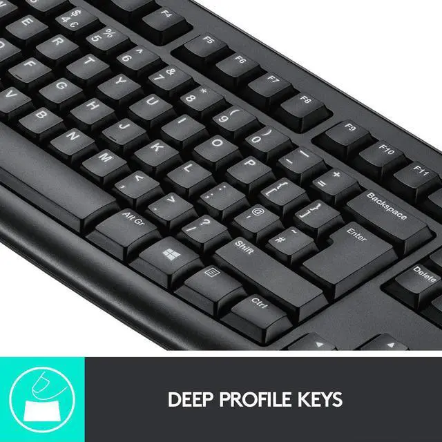Alt view image 6 of 7 - Logitech MK270 Wireless Keyboard and Mouse Combo - Keyboard and Mouse Included, Long Battery Life