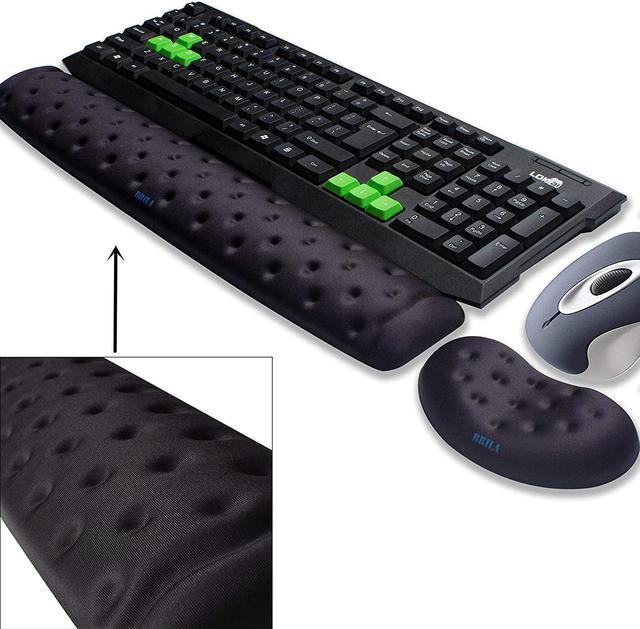 Ergonomic Mouse Pad with Wrist Support, Comfortable Keyboard Wrist Rest, Memory  Foam Wrist Pad for Keyboard, Mouse Pad Sets for Easy Typing & Pain Relief  for Computer, Office & Home, Black 