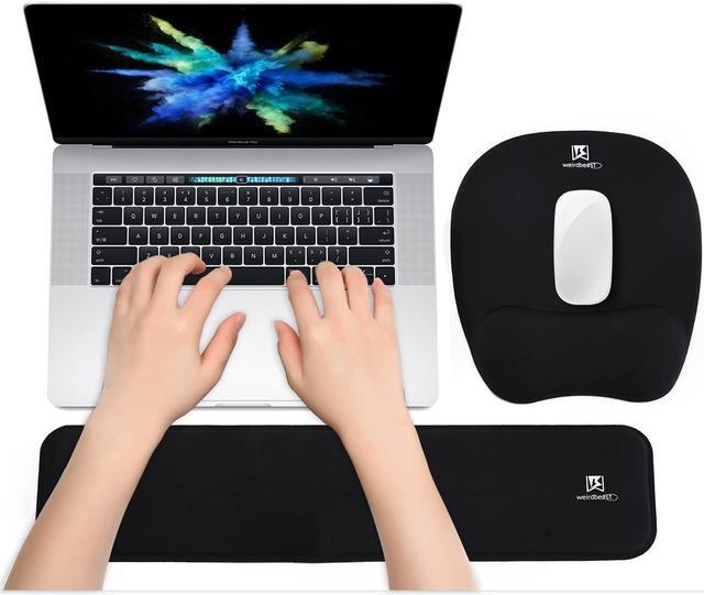 Ergonomic Mouse Pad with Wrist Support, Gaming Mouse Mat with Gel Wrist Rest,  Easy Typing 