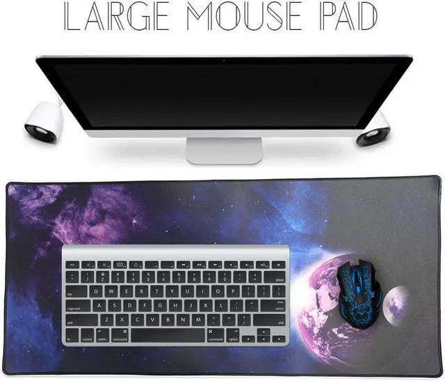 Alt view image 7 of 7 - Cmhoo XXL Professional Large Mouse Pad & Computer Game Mouse Mat (35.4x15.7x0.1IN, Sky Planet)