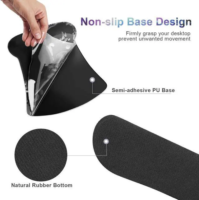 Alt view image 5 of 7 - Mouse Pad with Wrist Support and Keyboard Wrist Rest Pad Set Ergonomic Mouse Pads for Computers Laptop Non-Slip Comfortable Mousepad w/Raised Memory Foam for Easy Typing & Pain Relief (Galaxy)