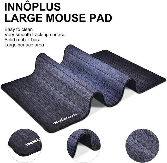 Alt view image 5 of 7 - Gaming Mouse Pad, Large Mouse Pad XL Black, Mouse Pads for Computers 31.5×15.75In, Large Extended Gaming Keyboard Mouse Pads, Big Desk Mouse Mat Designed for Gaming Surface/Office, Durable Edges
