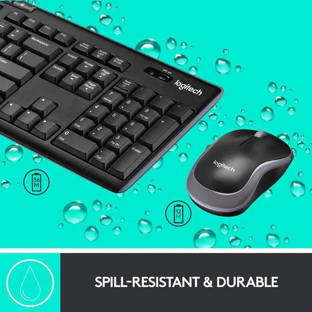 Alt view image 4 of 7 - Logitech MK270 Wireless Keyboard and Mouse Combo - Keyboard and Mouse Included, Long Battery Life