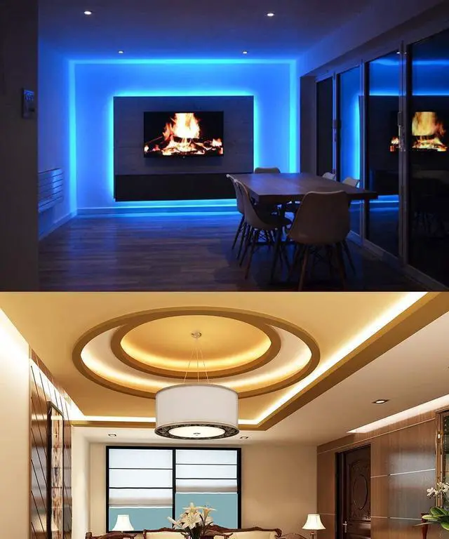 Alt view image 6 of 7 - MINGER LED Strip Lights 16.4ft RGB Color Changing LED Lights for Home Kitchen Room Bedroom Dorm Room Bar with IR Remote Control 5050 LEDs DIY Mode
