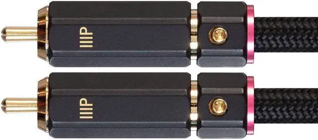 Alt view image 4 of 5 - Male RCA Two Channel Stereo Audio Cable - 15 Feet - Black Gold Plated Connectors Double Shielded with Copper Braiding - Onix Series