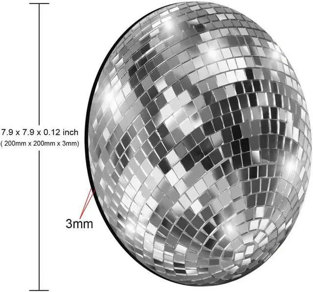 Alt view image 3 of 4 - Silver Disco Ball Round Mouse Pad Custom Cute Mouse Pad Silver Mouse Pad Disco Coaster Circular Mouse Pads for Computers Laptop