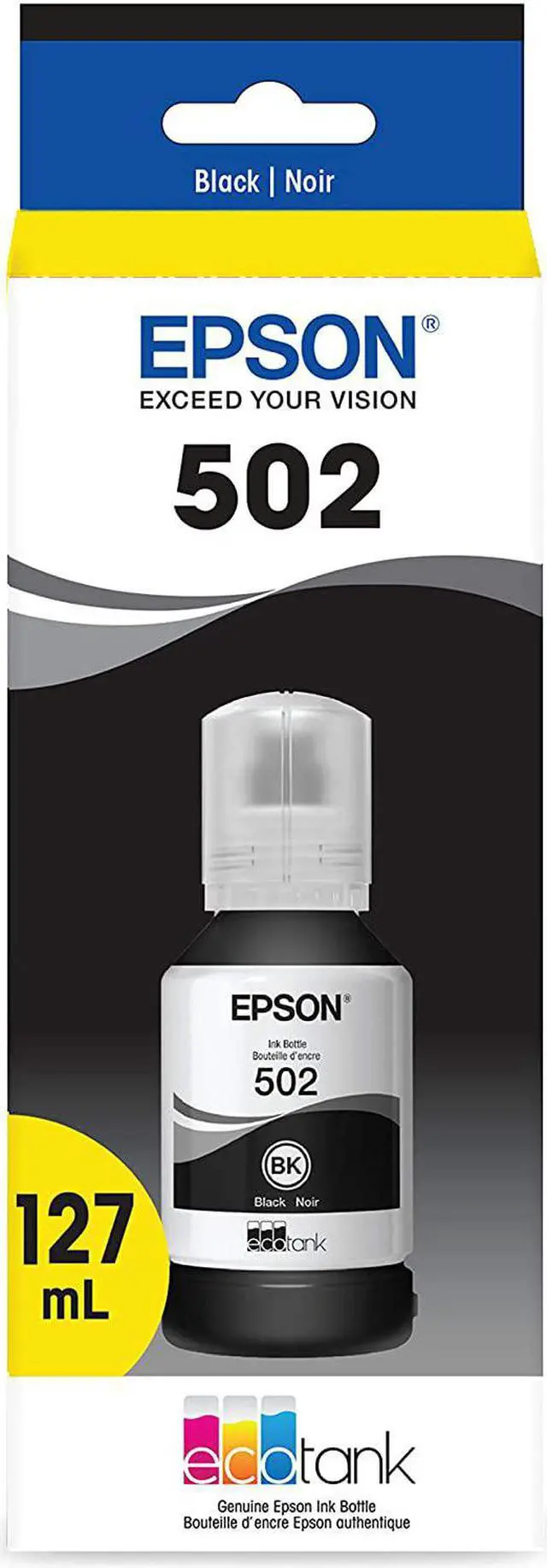 Main image of Epson 502 EcoTank Auto-Stop Ink Bottle, Black (T502120) pack of 1