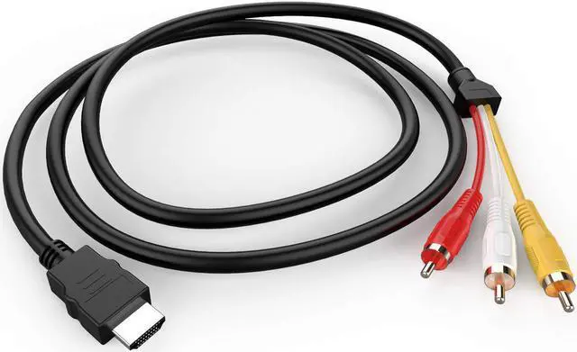 Main image of HDMI to RCA Cable 1080P 5ft/1.5m HDMI Male to 3-RCA Video Audio AV Cable Connector Adapter Transmitter for TV HDTV DVD