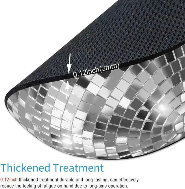 Alt view image 4 of 4 - Silver Disco Ball Round Mouse Pad Custom Cute Mouse Pad Silver Mouse Pad Disco Coaster Circular Mouse Pads for Computers Laptop