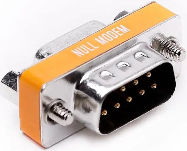 Alt view image 3 of 4 - DB9 null modem male to female slimline data transfer serial port adapter 2 Pack