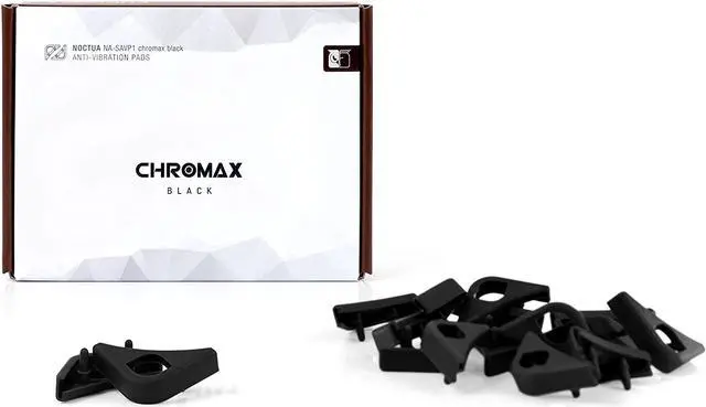 Alt view image 7 of 9 - noctua nasavp1 chromax.black, antivibration pads for 120/140mm noctua fans black, 16pack