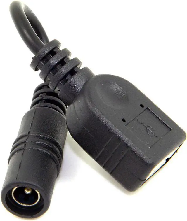 Alt view image 5 of 6 - 5V USB Female to DC Power Jack 5.5 2.1mm Charge Adpter Cable for Cell Phone & Tablet