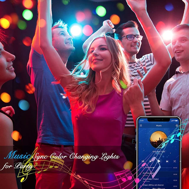 Alt view image 2 of 7 - LED Strip Lights 100ft RGB Lights Strip for Bedroom Desk Indoor Room Living Room Brithday Gifts Home Decor with Remote 24V Power Supply
