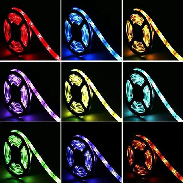 Alt view image 2 of 7 - BIHAND 6.56ft USB LED Strip Lights USB Rope Lights with 24 Keys Remote DIY Indoor Decoration TV Backlight for 40-60in