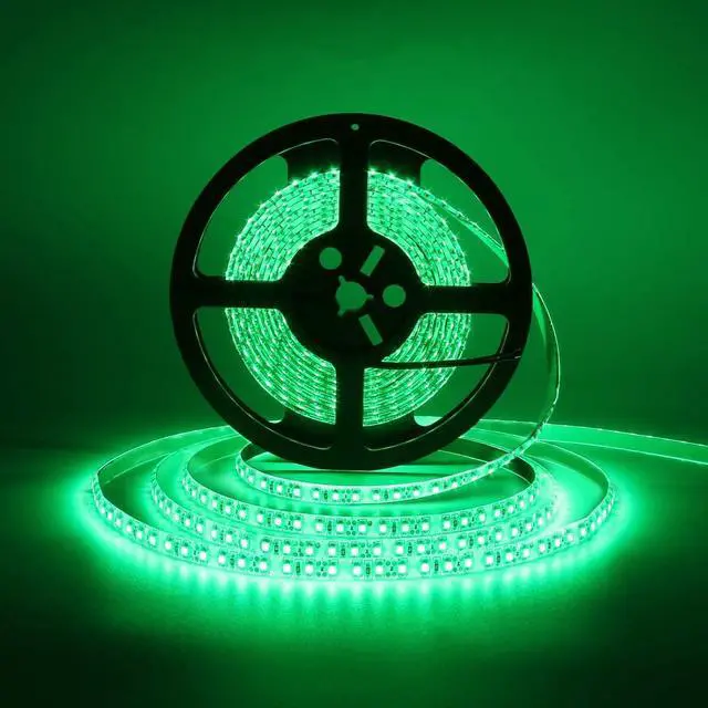 Main image of 600 LEDs Light Strip Waterproof 16.4FT Green LED Rope Lighting Flexible Tape Decorate for Bedroom Boat Car TV backlighting Holidays Party (Green)