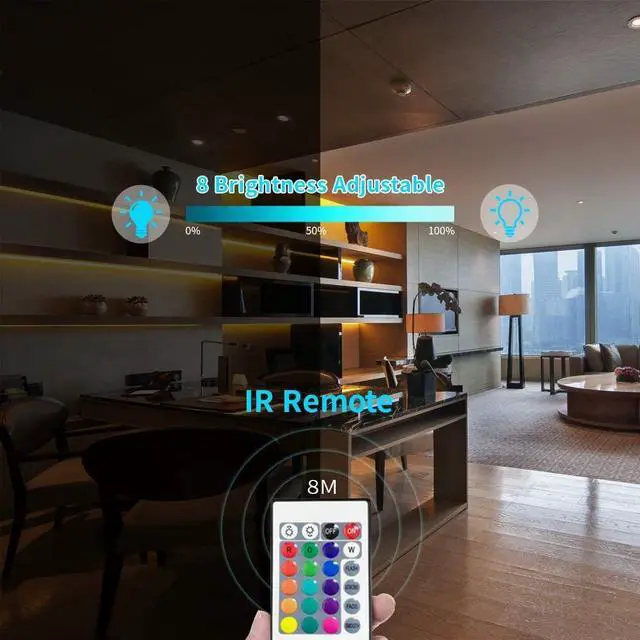 Alt view image 2 of 7 - TV LED Backlights 10ft LED Strip Lights Behind TV USB Operated Color Changing for 46-65 Inch TV RGB 5050 LED Tape Lights with IR Remote Controller and Dimmable