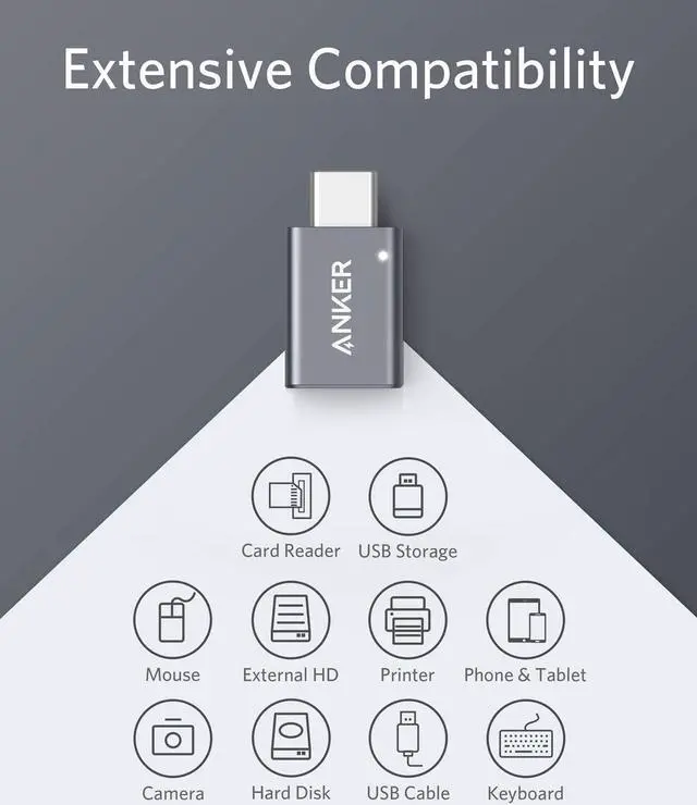 Alt view image 4 of 7 - USB C Adapter (2 Pack) High-Speed Data Transfer USB-C to USB 3.0 Female Adapter for MacBook Pro 2020 iPad Pro 2020  Notebook 9  XPS and More Type C Devices