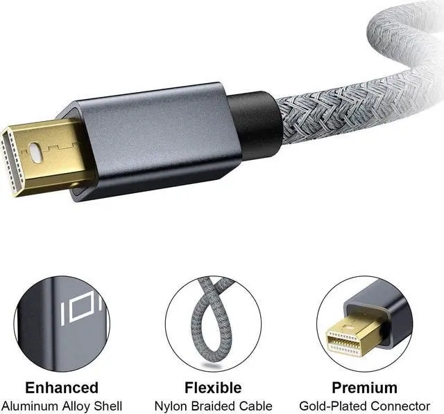 Alt view image 2 of 5 - Mini DisplayPort Extension Cable 6.6FT 2-PackUseBean (Not Thunderbolt 2) Mini Display Port Male to Female Mini DP 4K@60Hz Video Adapter CordCompatible with MacBook Pro/AiriMacSurfaceDellASUS