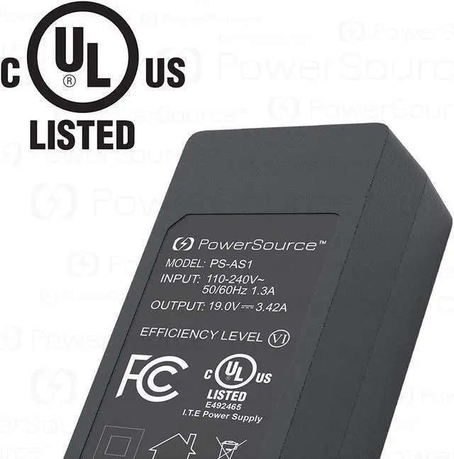 Alt view image 2 of 7 - PowerSource 19V 3.42A 65W UL Listed 14Ft Extra Long AC Adapter Charger for Toshiba Satellite Radius PA5177U-1ACA P55 P55W C55 C55D C655 P55w-c5200x PA3822U PA3714U PA3917U Laptop Power Supply Cord